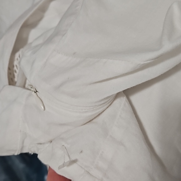 NWT J. Crew Point Sur white and burgundy embroidered midi dress size 6 flaw - Picture 10 of 10